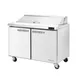 Blue Air BLPT48-HC 48" Two Section Sandwich & Salad Prep Table w/ 2 Doors, 12 pans, 13 cu. ft. 1 image