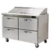 Blue Air BLPT60-D4-HC 60" Two Section Sandwich & Salad Prep Table w/ 4 Drawers, 16 pans, 16.7 cu. ft. 1 image