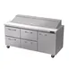 Blue Air BLPT72-D4LM-HC 72" Sandwich / Salad Prep Table w/ 4 Drawers & 1 Door, 18 pans, 20 cu. ft. 1 image