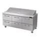 Blue Air BLPT72-D6-HC 72" Three Section Sandwich / Salad Prep Table w/ 6 Drawers, 18 Pans 1 image