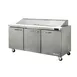 Blue Air BLPT72-HC 72" Three Section Sandwich / Salad Prep Table w/ 3 Doors, 18 pans, 20 cu. ft. 1 image