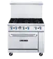 Blue Air BLR36-6B 36" Gas Restaurant Range w/ (6) Open Burners, (1) Standard Oven, 233.000 BTU 1 image