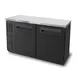Blue Air BNB-60BT-HC 60" Two Solid Door Narrow Back Bar Cooler, Black Finish 1 image