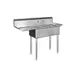 Blue Air BS2-18-12/L Two Compartment Sink, 18"W x 18"L Bowl w/Left-Hand Drainboard 1 image