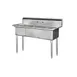 Blue Air BS3-18-12/N 60" Three Compartment Sink, 18"W x 18"L Bowl Without Drainboard 1 image