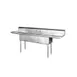 Blue Air BS3-24-14/2D 120" Three Compartment Sink, 24"W x 24"L Bowl With 2 Drainboards 1 image