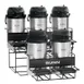 BUNN 35728.0004 Airpot Rack, Holds 5, 5‑Rack (2 Lower, 3 Upper), Carbon‑Steel, Sponge‑Lined Tray 1 image