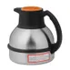 Bunn 36252.0000 Carafe, 1.9L (64 Oz) Brew-Thru Lid, Insulated, Stainless Steel, Orange - 12/Case 1 image