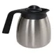 BUNN 51746.0001 Thermal Decanter, 64 Oz (1.9 L), Stainless Steel, Black Lid, Vacuum Insulated 1 image