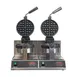 Adcraft BWM-7/R-2 7" Round Double Belgian Waffle Maker w/ Cast Aluminum Grids, 40 Waffles Per Hour 1 image
