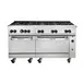 Wolf C60SS-10B 60" Gas Restaurant Range w/ (10) Open Burners, (2) Standard Ovens, 358.000 BTU 1 image