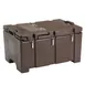 Cambro 100MPCHL131 Camcarriers® Top Loading Insulated Food Carrier w/ Hinged Lid, Dark Brown 1 image
