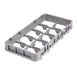 Cambro 10HE2151 Half Size Dish Rack Extender, 10 Compartments, Soft Gray, 19-3/4" x 9-7/8" 1 image