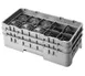Cambro 10HS434416 Camrack Glass Rack, Half Size, 10x19.75x7.25, 10 Compartments, Cranberry Red 1 image