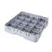 Cambro 16C258151 Camrack Cup Rack, Full Size, Soft Gray, 19-3/4 x 19-3/4, 16 Compartments 1 image