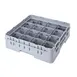 Cambro 16C414151 Camrack Cup Rack, Soft Gray, Full Size, 19-3/4 x 19-3/4, 16 Compartments 1 image
