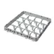 Cambro 16E1151 Full Size Dish Rack Extender, 16 Compartments, Soft Gray, 19-5/8" x 19-5/8" x 2" 1 image