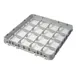 Cambro 16E2151 Half Drop Extender, Full Size, 16 Compartments, Soft Gray, 19-5/8" x 19-5/8" 1 image