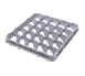 Cambro 16E5151 Half Drop Stemware Extender, Full Size, 16 Compartments, Soft Gray, 19-5/8" x 19-5/8" x 2" 1 image