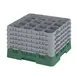 Cambro 16S1058119 Camrack Glass Rack, Sherwood Green, Full Size, 19-3/4 x 19-3/4, 16 Compartments 1 image
