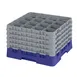 Cambro 16S1058186 Camrack Glass Rack, Navy Blue, Full Size, 19-3/4" x 19-3/4", 16 Compartments, 11" Height 1 image