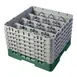 Cambro 16S1114119 Camrack Glass Rack, Sherwood Green, 16 Compartments, 19-3/4" x 19-3/4", HACCP Compliant 1 image