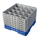 Cambro 16S1114168 Camrack Glass Rack, Full Size, Blue, 19-3/4 x 19-3/4, 16 Compartments, 4-3/8 Max Dia, HACCP 1 image
