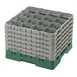 Cambro 16S1214119 Camrack Glass Rack, Sherwood Green, Full Size, 19-3/4 x 19-3/4, 16 Compartments 1 image
