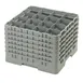 Cambro 16S1214151 Camrack Glass Rack, Soft Gray, Full Size, 19-3/4" x 19-3/4", 16 Compartments, 4-3/8" Max Dia 1 image