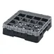Cambro 16S318110 Camrack Glass Rack, Black, Full Size, 19-3/4 x 19-3/4, 16 Compartments, 4-3/8 Max Dia, HACCP 1 image