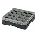 Cambro 16S418110 Camrack Glass Rack, Black, Full Size, 19-3/4 x 19-3/4, 16 Compartments, 4-3/8 Max Dia, HACCP 1 image