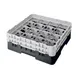 Cambro 16S434110 Camrack Glass Rack, Black, Full Size, 19-3/4 x 19-3/4, 16 Compartments 1 image