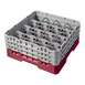 Cambro 16S638416 Camrack Glass Rack, Full Size, 19-3/4 x 19-3/4, 16 Compartments, Cranberry Red, HACCP Compliant 1 image