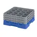 Cambro 16S738168 Camrack Glass Rack, Full Size, Blue, 19-3/4 x 19-3/4, 16 Compartments, HACCP Compliant 1 image