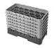 Cambro 17HS1114184 Camrack Glass Rack, Half Size, Beige, 17 Compartments, 2-7/8" Max Dia, 11-3/4" Max Height 1 image