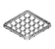 Cambro 20E2151 Half Drop Extender, Full Size, 20 Compartments, Soft Gray, 19-5/8" x 19-5/8" 1 image