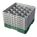 Cambro 20S1114119 Camrack Glass Rack, Sherwood Green, 20 Compartments, 19-3/4" x 19-3/4", HACCP Compliant 1 image