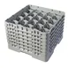 Cambro 20S1114151 Camrack Glass Rack, Soft Gray, 20 Compartments, Full Size, 19-3/4" x 19-3/4" 1 image
