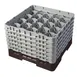 Cambro 20S1114167 Camrack Glass Rack, Full Size, Brown, 20 Compartments, 19-3/4" x 19-3/4", HACCP Compliant 1 image