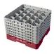 Cambro 20S1114416 Camrack Glass Rack, Full Size, 20 Compartments, Cranberry Red, 19-3/4 x 19-3/4, 11-3/4 Height 1 image