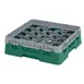 Cambro 20S318119 Camrack Glass Rack, Sherwood Green, 20 Compartments, 19-3/4" x 19-3/4", HACCP Compliant 1 image