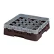 Cambro 20S318167 Camrack Glass Rack, Brown, Full Size, 19-3/4 x 19-3/4, 20 Compartments, 3-7/8 Max Dia 1 image