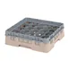 Cambro 20S318184 Camrack Glass Rack, Beige, Full Size, 20 Compartments, 3-7/8" Max Dia, 3-5/8" Max Height 1 image