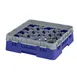 Cambro 20S318186 Camrack Glass Rack, Navy Blue, 20 Compartments, 19-3/4" x 19-3/4", Soft Gray Extender 1 image