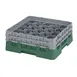 Cambro 20S434119 Camrack Glass Rack, Sherwood Green, Full Size, 20 Compartments, 3-7/8" Max Dia, 5-1/4" Max Height 1 image