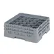 Cambro 20S434151 Camrack Glass Rack, Soft Gray, Full Size, 20 Compartments, 3-7/8" Max Dia, 5-1/4" Max Height 1 image