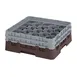 Cambro 20S434167 Camrack Glass Rack, Brown, Full Size, 19-3/4 x 19-3/4, 20 Compartments, 5-1/4 Max Height 1 image