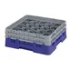Cambro 20S434186 Camrack Glass Rack, Navy Blue, 20 Compartments, 19-3/4" x 19-3/4", 5-1/4" Height 1 image
