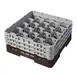 Cambro 20S638167 Camrack Glass Rack, Brown, Full Size, 19-3/4" x 19-3/4", 20 Compartments, 3-7/8" Max Dia, HACCP Compliant 1 image