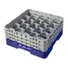 Cambro 20S638168 Camrack Glass Rack, Blue, Full Size, 19-3/4" x 19-3/4", 20 Compartments, 3-7/8" Max Dia, HACCP 1 image